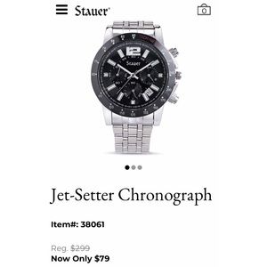 Stauer Jet-Setter Chronograph Watch Stainless Steel #38061